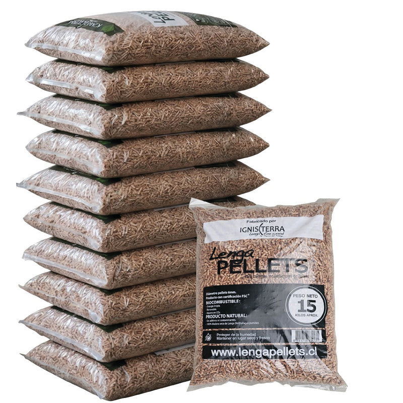 BOLSA 15 k. PELLETS LENGA SOLO RETIRO EN TIENDAS (POR CADA COMPRA DE 10 BOLSAS, TE REGALAMOS 1)