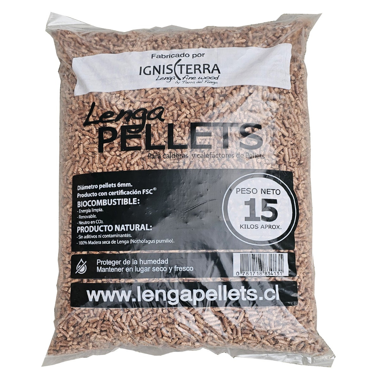 BOLSA 15 k. PELLETS LENGA SOLO RETIRO EN TIENDAS (POR CADA COMPRA DE 10 BOLSAS, TE REGALAMOS 1)