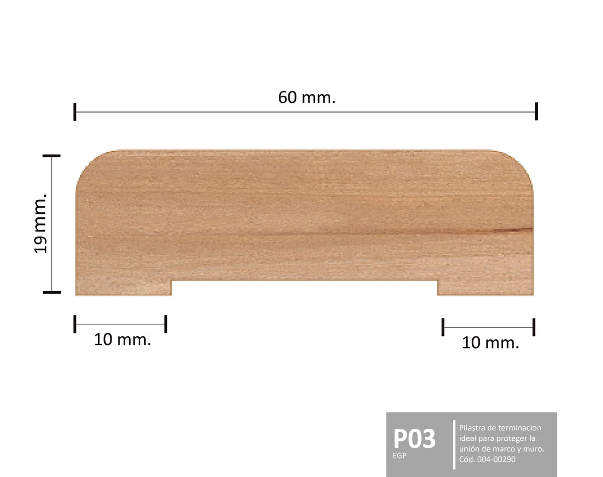 PILASTRAS DE TERMINACION (3 PIEZAS)